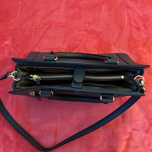 Kate Spade Leather Shoulder & Top Handle Bag - Navy Blue - Picture 7 of 13